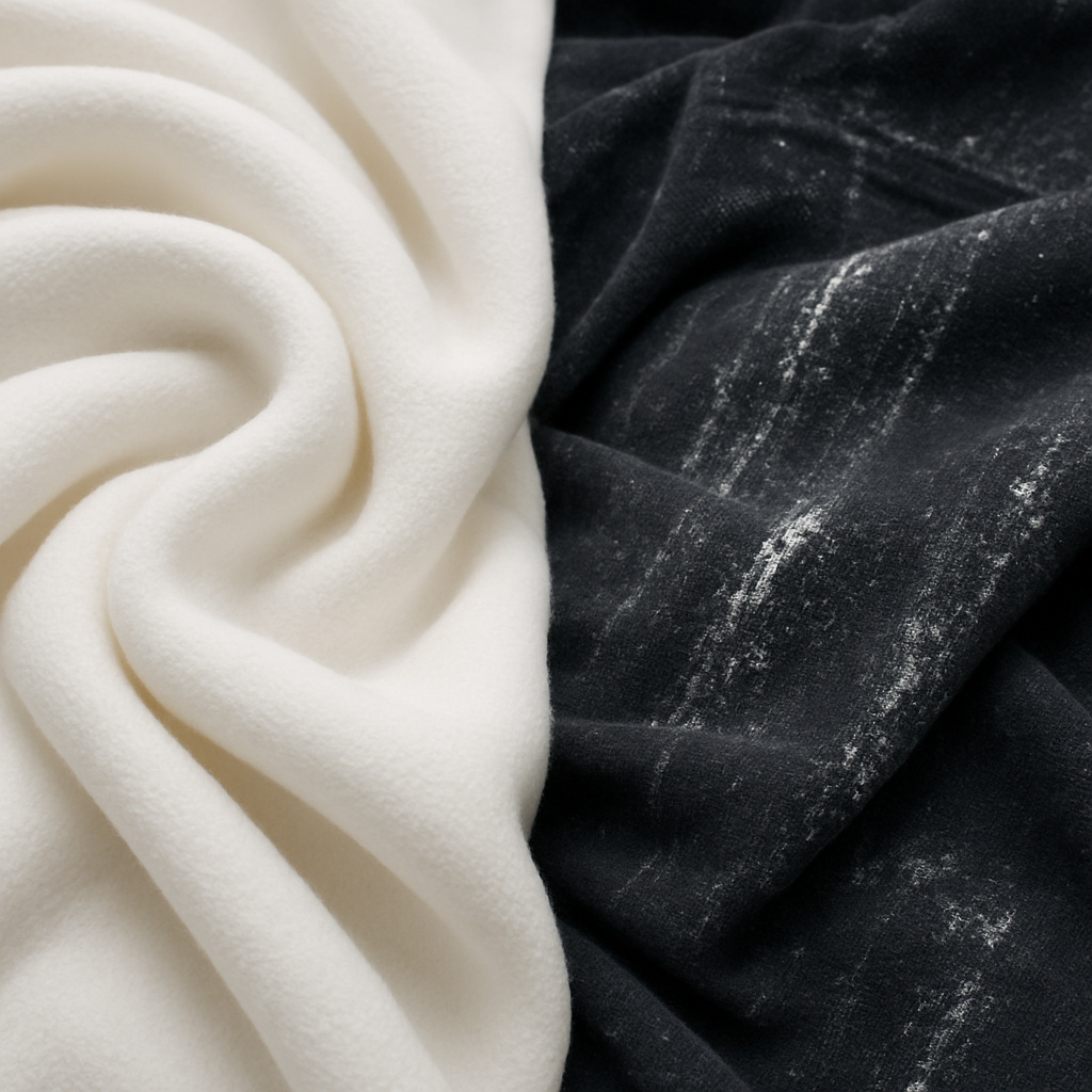 Close-up of clean, fresh laundry with visible soft